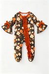 Floral printed baby bodysuit with ruffle hem. RPG65390 SOL