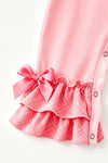 Merry Grin-mas pink printed baby romper. RPG65055 MON