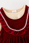 Faux Velvety dress with undershirt. DRG65432 SOL