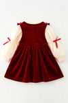Faux Velvety dress with undershirt. DRG65432 SOL