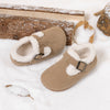 Khaki sherpa slip on shoes. CG5149