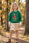 Green Christmas character printed long sleeve top. TPG60763 Bre
