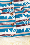 Unisex/Aztec printed blazer with pockets. TPG15153001-LOI