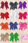 8" X 8" Cheer leader hair bows with alligator clip. 6pcs/$10.50