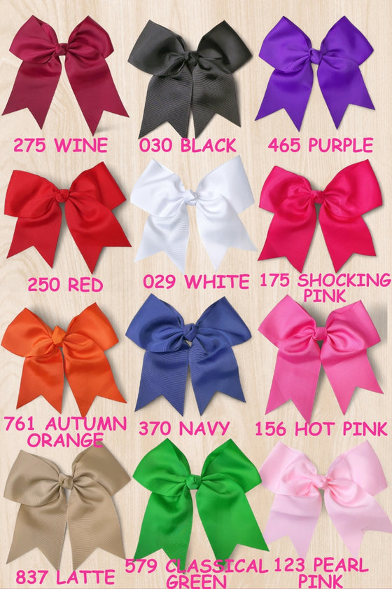 8" X 8" Cheer leader hair bows with alligator clip. 6pcs/$10.50