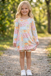 Patchwork  printed Active wear dress with undershorts. GLD0505-14-AMY