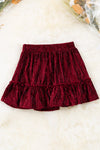 Soft Velvety fabric ruffle skirt. DRG65153102-EMILY