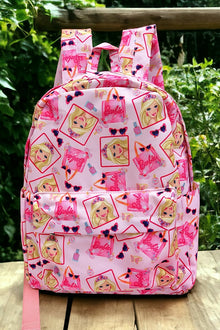  Character  barbie printed Medium size backpack. BP-2023B