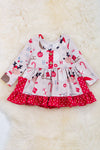 Joy" reindeer printed baby onesie/dress. RPG50133059 loi