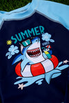 SUMMER SHARK PRINTED RASHGUARD SWIMSET. SWB25143002-LOI