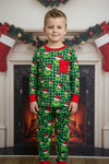 Unisex Christmas character printed pajamas set. BLP0423-3-SOL