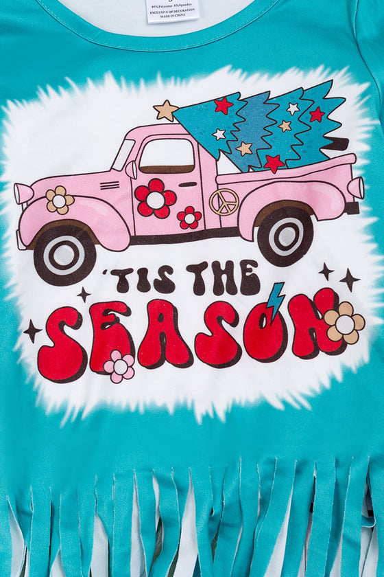 `Tis the season" Christmas tree on a truck 2 piece set. OFG50143046 AMY