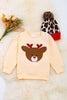 ❄️Deer applique" Ivory cotton sweatshirt. TPB50213002 JEANNE