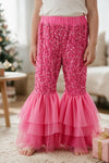 Fuchsia sequins bell bottoms. PNG40443 AMY