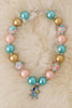 Multi-color bubble necklace w/character pendant. 3pcs/$15.00