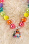 Colorful bubble necklaces w/ pendant. 3pcs/$15.00