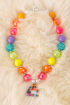 Colorful bubble necklaces w/ pendant. 3pcs/$15.00