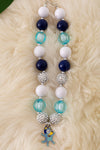 Multi-color bubble necklace w/character pendant. 3pcs/$15.00