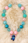 Multi color Bubble necklace with character pendant. 3PCS/$15.00