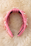 Large bow bead & pearl headband-available in 3 colors! 2PCS/$11.00