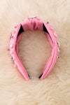 White heart & pink stone girls headbands. 2PCS/$16.00