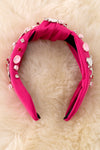 White heart & pink stone girls headbands. 2PCS/$16.00