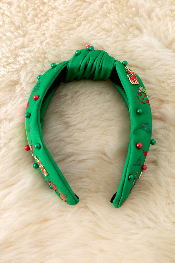 Christmas Character printed girls headbands with beads. 2pcs/$9.50