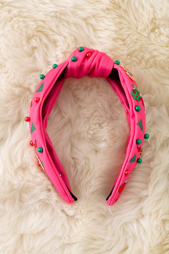 Christmas Character printed girls headbands with beads. 2pcs/$9.50