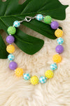 Pastel color bubble necklace. 3pcs$12.00