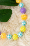 Pastel color bubble necklace. 3pcs$12.00