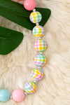 Pastel color bubble necklace. 3pcs$12.00