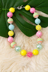 Pastel color bubble necklace. 3pcs$12.00