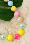 Pastel color bubble necklace. 3pcs$12.00