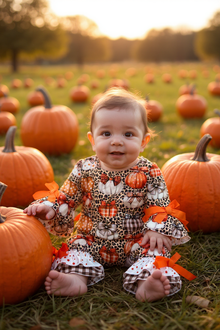  Cute pumpkin printed girls romper. RPG53658 AMY