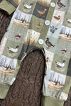 Duck patchwork printed baby romper. LR0425-12-AMY
