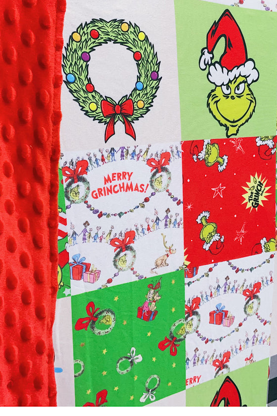 50" x 60" Christmas character minky bubble throw blanket. BL060303-50*60inches