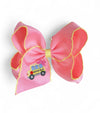 Back to school embroidery and moon stitch hair bows. 4PCS/$12.00