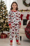 Plaid bull printed pajama set. BLP080711-AMY