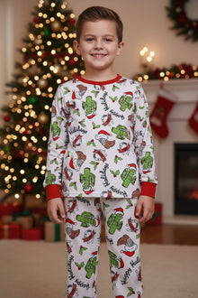  Happy Holidays Western cactus printed pajamas. BLP080712-JEA