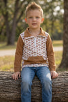 Horse rider printed long sleeve sweatshirt. BT0425-22-SOL