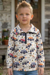 Desert truck printed pull over sweatshirt. BT0505-2-SOL