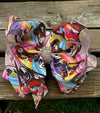 6.5" Halloween double layer printed hair bows.