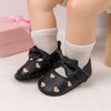 Black w/gold heart infant shoes with Velcro. HMZ1615B