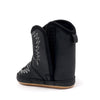 Black pleather baby  boots with velcro. MY3167B