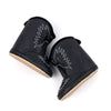 Black pleather baby  boots with velcro. MY3167B