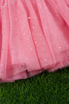 Pencils & apple application & tulle bottom dress. DRG35113017-LOI