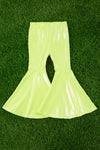 Shimmery Neon green bell pants. PNG25153071-JEANN