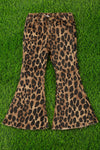 Animal spotted denim jeans with a bootcut flare. PNG65153029 loi