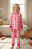 Pink western printed pajamas set. PJG60012 AMY