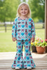 Cute western printed 2 piece set. OFG52874 AMY